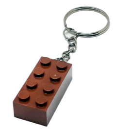 Brown Brick 2x4 sleutelhanger