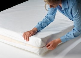 Waterdichte matrasbeschermer met rits voor het hele matras, 90 x 200 x 15 cm