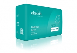 Wegwerp onderlegger Absorin van 40 x 60 cm met absorptie van 600 ml