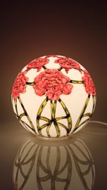 Lamp 112 Art nouveau red roses