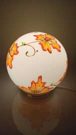 Kleine Bollamp 199 Donkergele / Oranje Bloemen