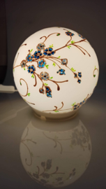 Kleine Bollamp 218 Fijne bloemen blauw