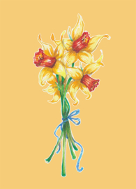 greeting card daffodils