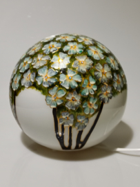 Lamp 95 groen/blauwe bloemen