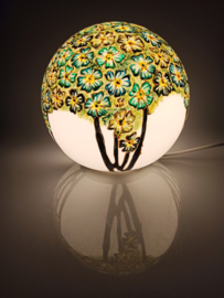 Lamp 95 groen/blauwe bloemen