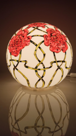 Lamp 110 Art nouveau red roses
