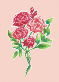 Wenskaart rozen