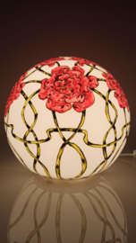 Lamp 110 Art nouveau red roses