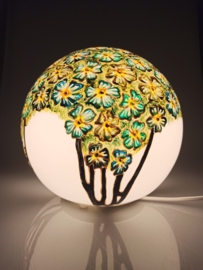 Lamp 95 groen/blauwe bloemen