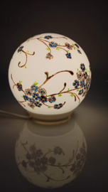 Kleine Bollamp 218 Fijne bloemen blauw