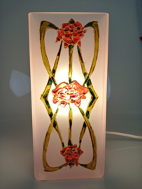 Bloklamp roos art nouveau roos links