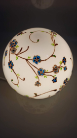 Kleine Bollamp 218 Fijne bloemen blauw