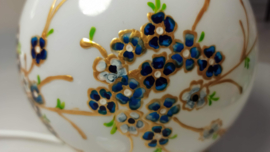 Kleine Bollamp 218 Fijne bloemen blauw