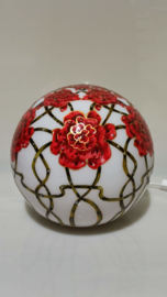 Lamp 110 Art nouveau red roses