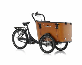 Vogue Superior De Luxe Bakfiets 8 Speed midden motor zwart of bruin