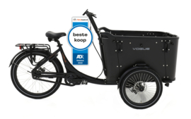 Vogue Superior De Luxe Bakfiets 8 Speed midden motor zwart of bruin