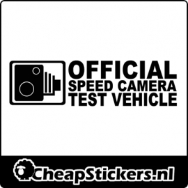 CAMERA TEST VEHICLE STICKER