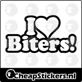 I LOVE BITERS STICKER