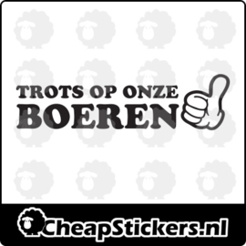 TROTS OP ONZE BOEREN STICKER