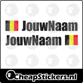 IMPACT NAAM STICKERSET MET BE VLAG (1 NAAM)