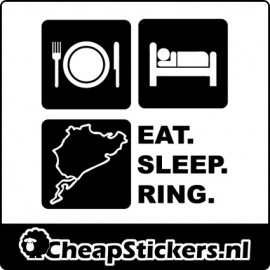 EAT SLEEP RING STICKER