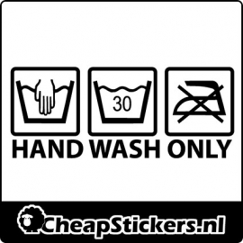 HANDWASH ONLY STICKER