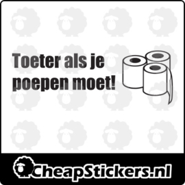 TOETER POEPEN STICKER