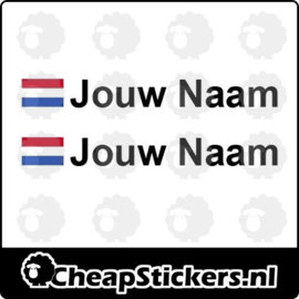 NAAM STICKERSET MET NL VLAG 20 CM