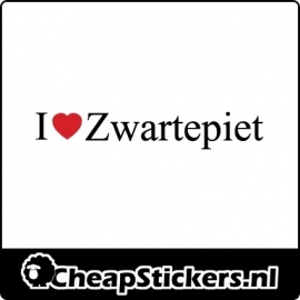 I LOVE ZWARTEPIET STICKER