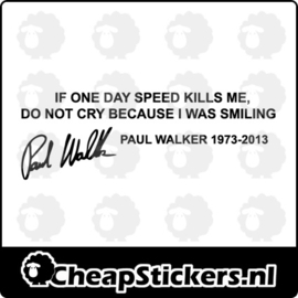 PAUL WALKER STICKER