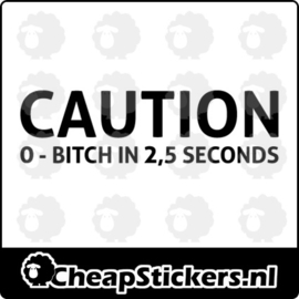 CAUTION BITCH STICKER