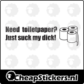 SUCK FOR TOILETPAPER STICKER