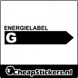 ENERGIELABEL G STICKER