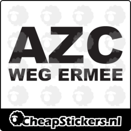 AZC WEG ERMEE STICKER