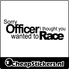 SORRY OFFICER STICKER