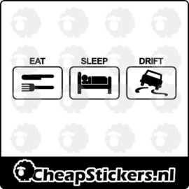 EAT SLEEP DRIFT STICKER