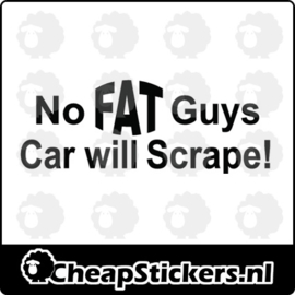 NO FAT GUYS STICKER