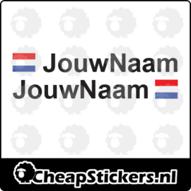 ARIAL NAAM STICKERSET MET NL VLAG (1 NAAM)