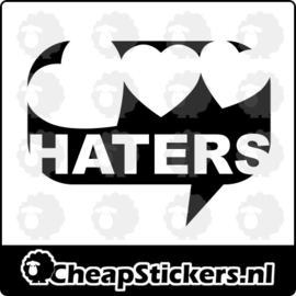 HATERS HART STICKER