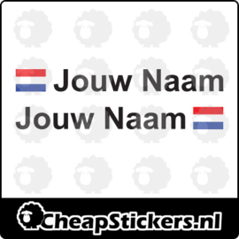 NAAM STICKERSET MET NL VLAG 30 CM