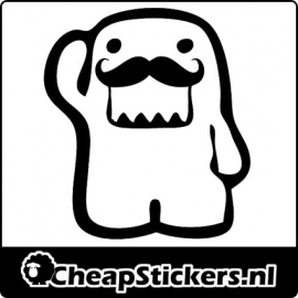 DOMO KUN WITH MUSTACHE STICKER