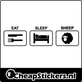 EAT SLEEP SHEEP STICKER