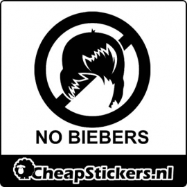 NO BIEBERS STICKER