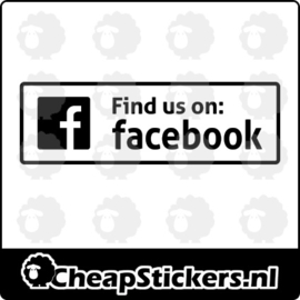 FIND US ON FACEBOOK STICKER