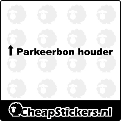 PARKEERBON HOUDER STICKER