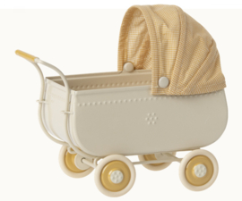 Maileg kinderwagen micro | geel