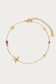 My Jewellery Enkelbandje zoetwaterparel ocean kralen goud