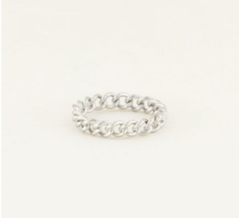 My Jewellery ring | ring kleine schakels zilver mt 16.
