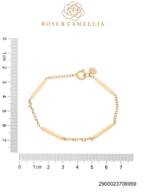 rose en camellia armband platte schakel