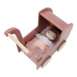 Little Dutch | Houten poppenwagen incl. pop